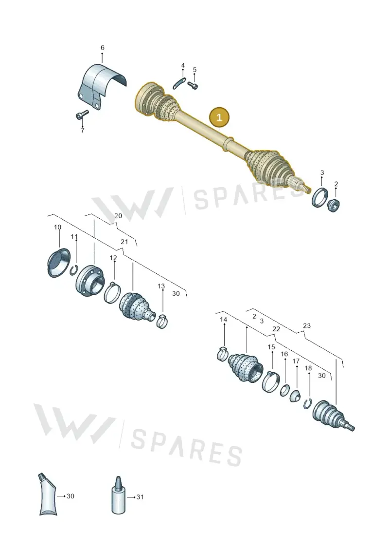 6R0407764P — Volkswagen Polo 1.4 BlueMotion (2014-2017) diagram 672407600, position 1