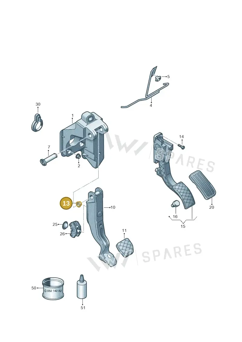 6R0721153 — SEAT Toledo Reference (2012-2015) diagram 672721600, position 13