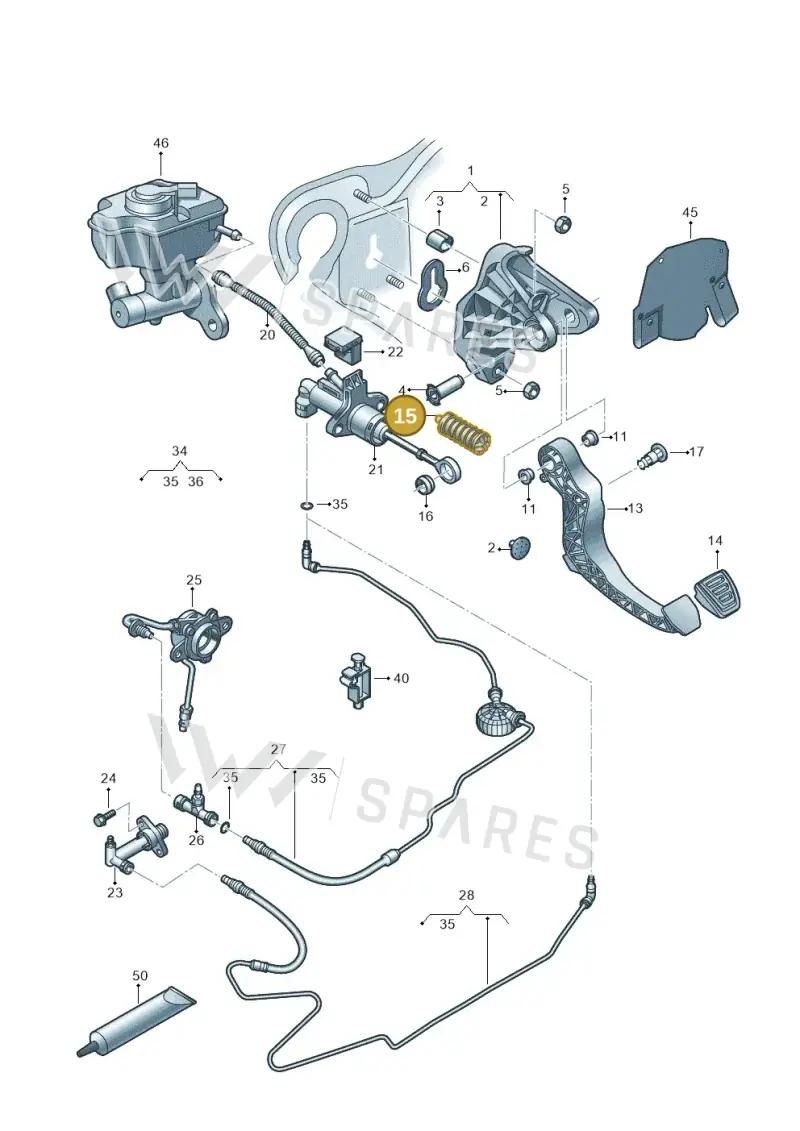 6R0721403 — Audi A1 Sportback (2014-2018) diagram 792721300, position 15