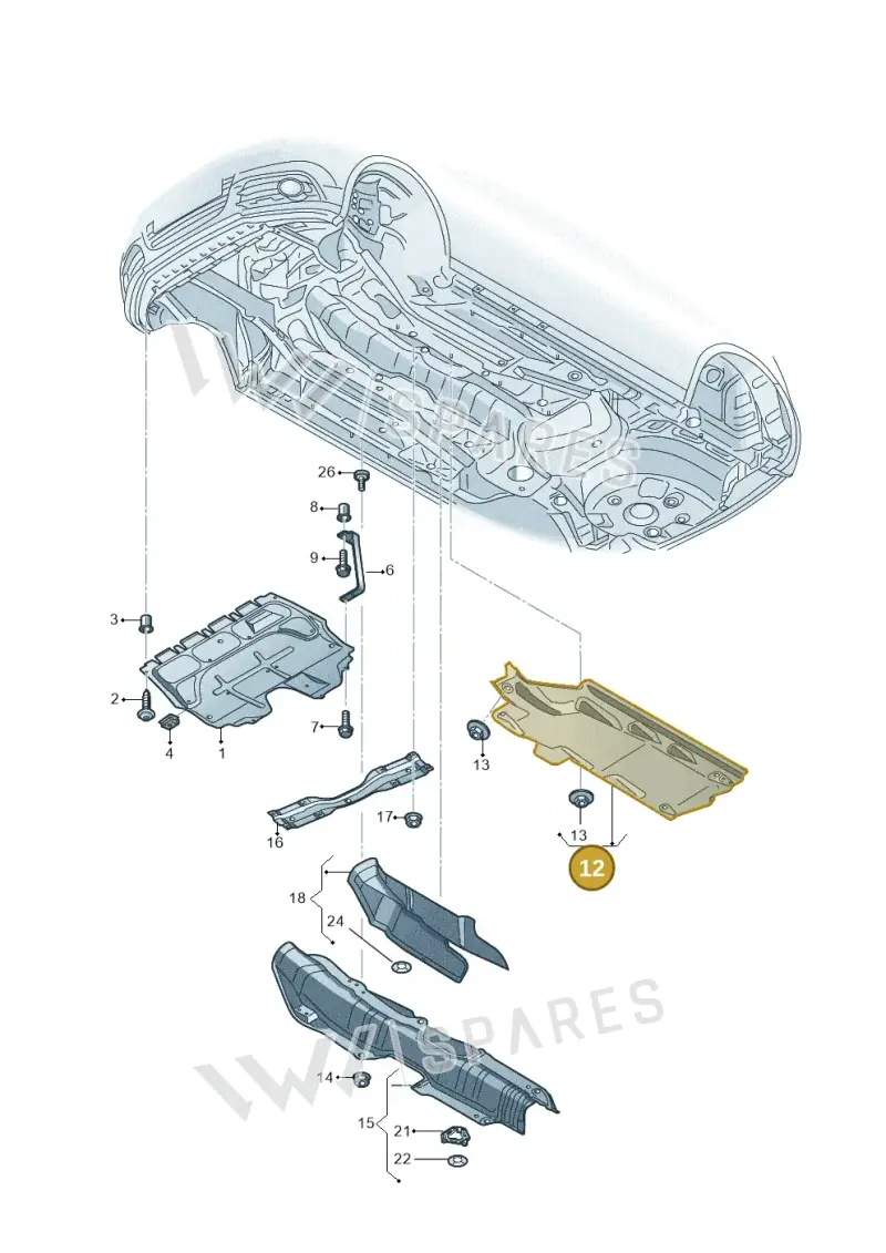 6R0825202A — Skoda Fabia (2014-2022) diagram 773825000, position 12