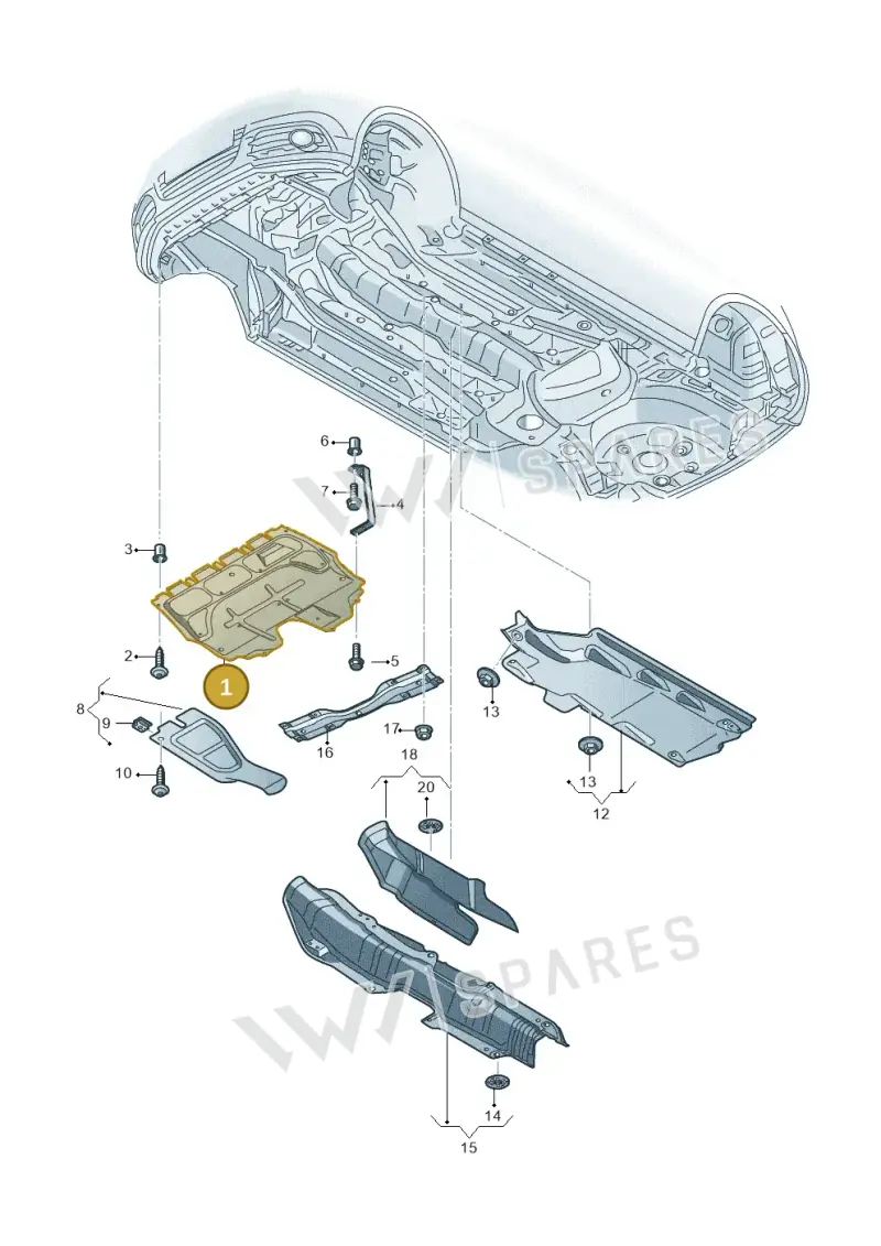 6R0825902A — Volkswagen Polo (2014-2022) diagram 794825000, position 1
