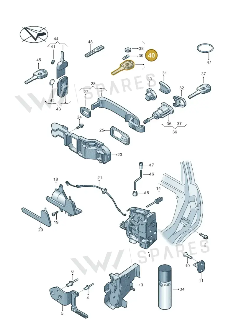 6R0837219MINF — Volkswagen California Camper (2011-2015) diagram 410837000, position 40