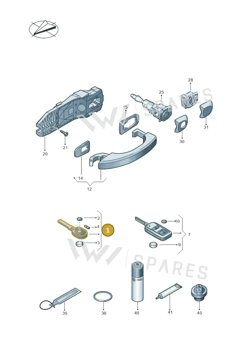 6R0837219MINF — Volkswagen Amarok twin cab (2012-2016) diagram 683837100, position 1