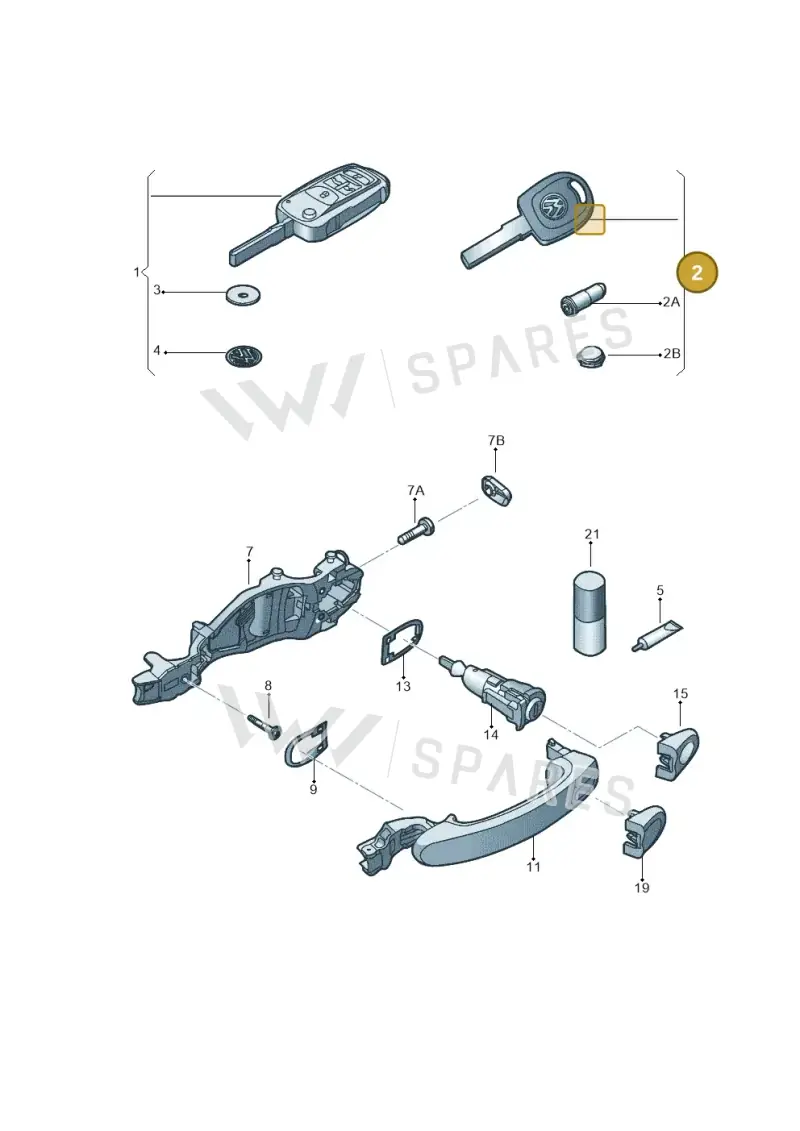 6R0837219MINF — Volkswagen Jetta 1.6 (2014-2018) diagram 692837010, position 2