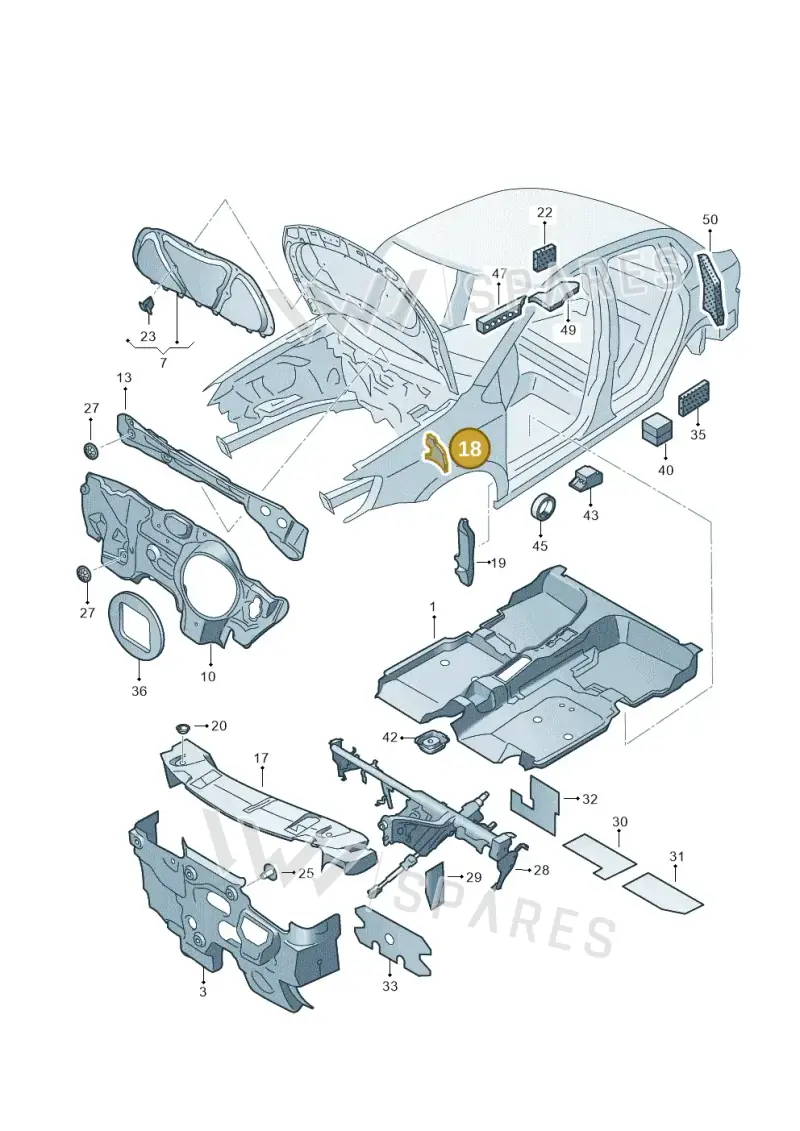 6R0864237C — Volkswagen Polo (2010-2015) diagram 677863210, position 18