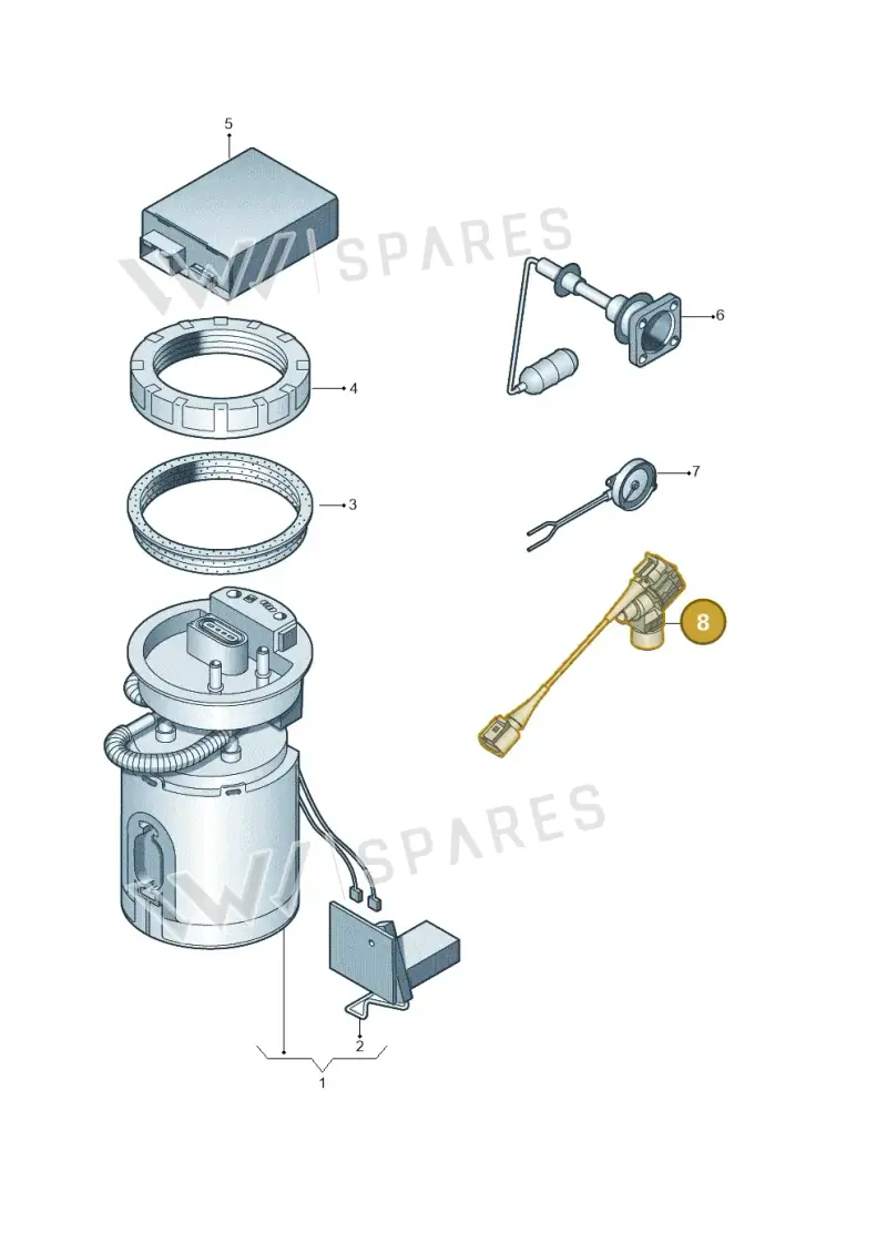 6R0907641 — Volkswagen Polo (2009-2012) diagram 672919300, position 8