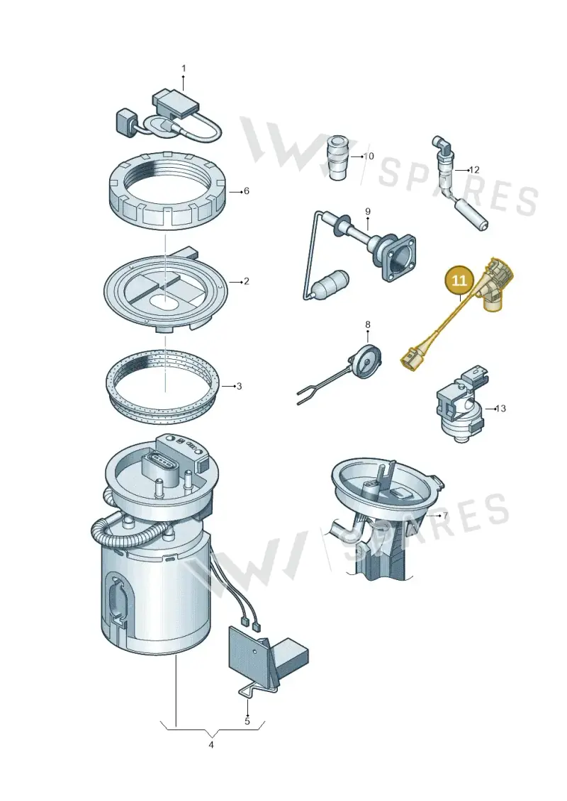 6R0907641 — SEAT Altea XL (2013-) diagram 409919300, position 11