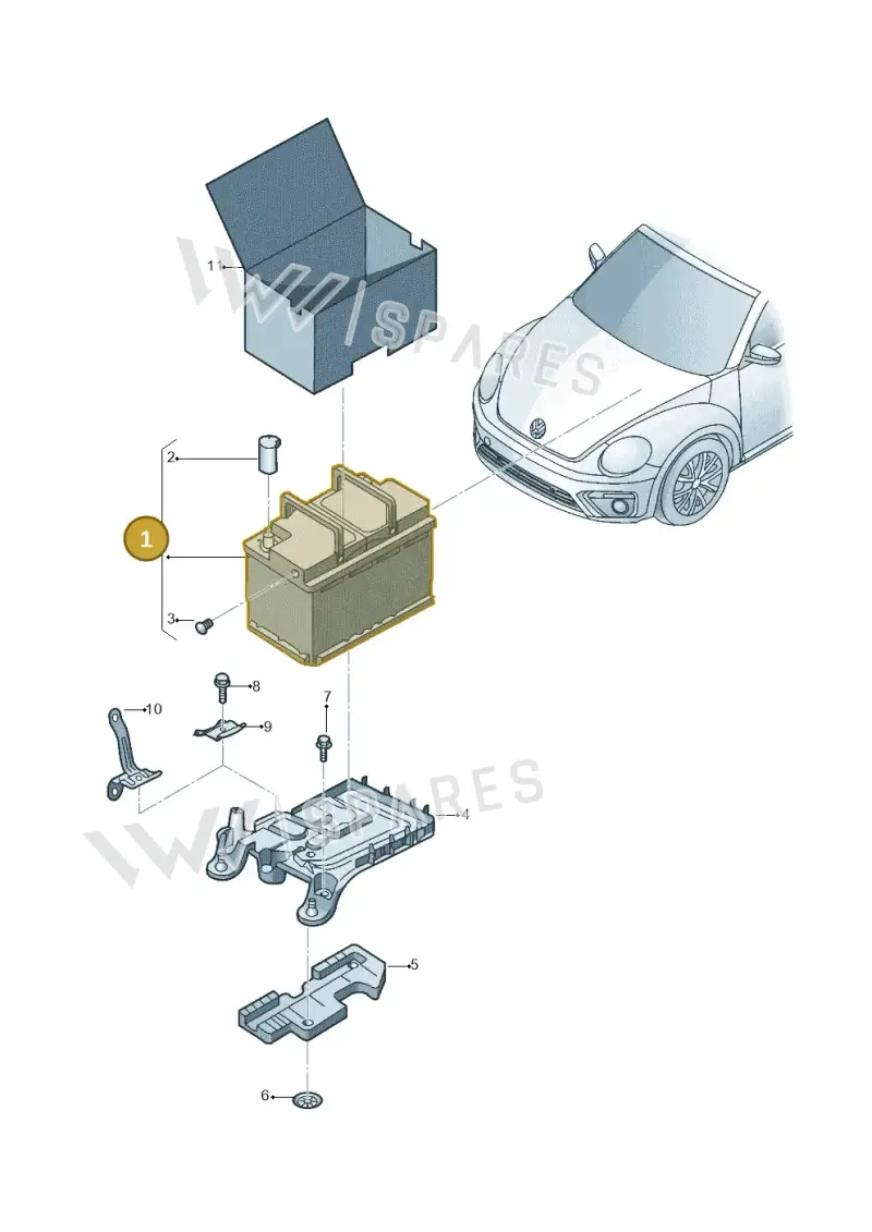 6R0915105B — Volkswagen Beetle (2016-2019) diagram 801915000, position 1