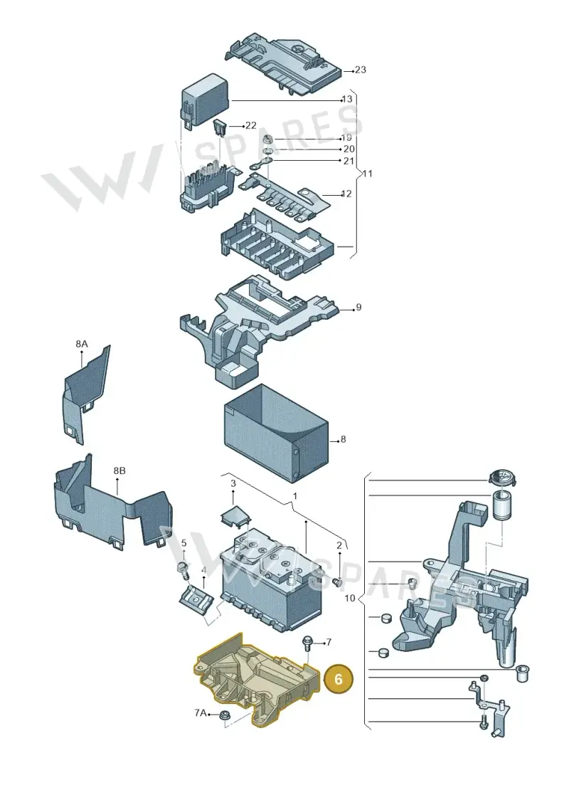 6R0915321D — Volkswagen Polo (2012-2014) diagram 672915200, position 6