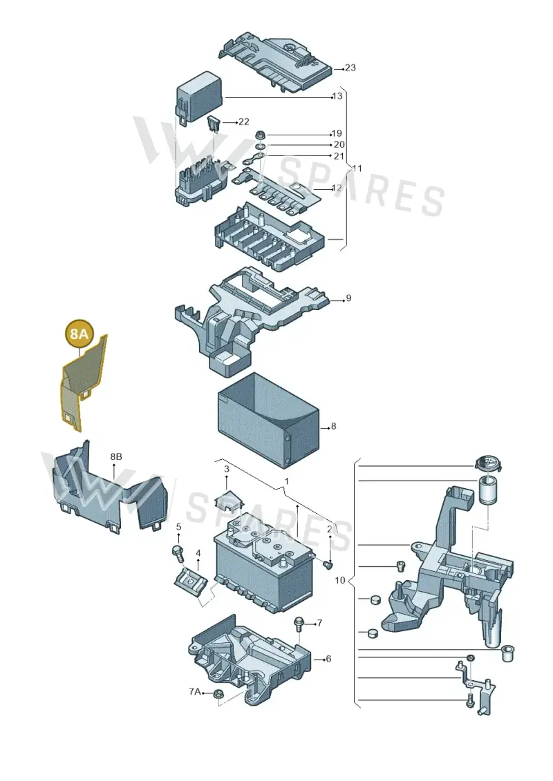6R0915335A — SEAT Ibiza (2012-) diagram 672915200, position 8A
