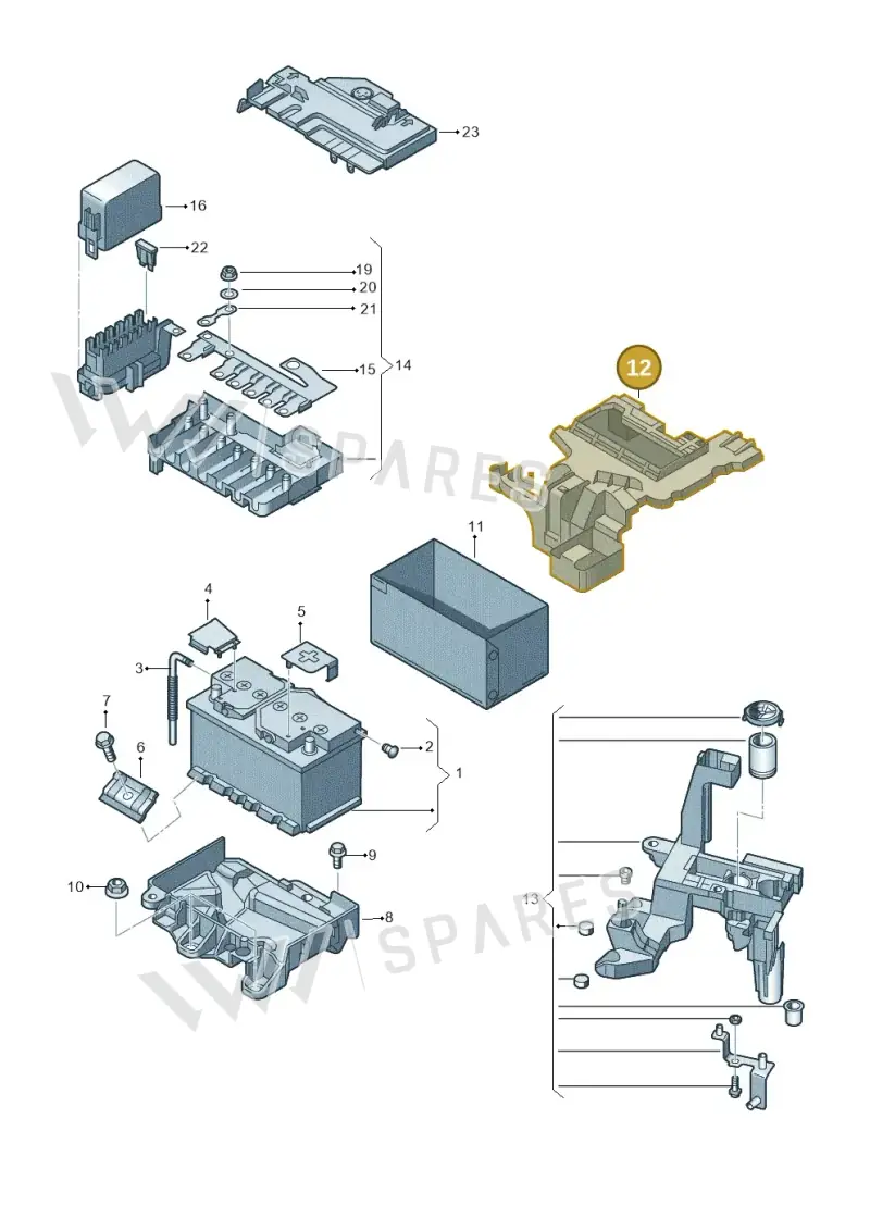 6R0915345E — Volkswagen Polo (2012-2014) diagram 672915100, position 12