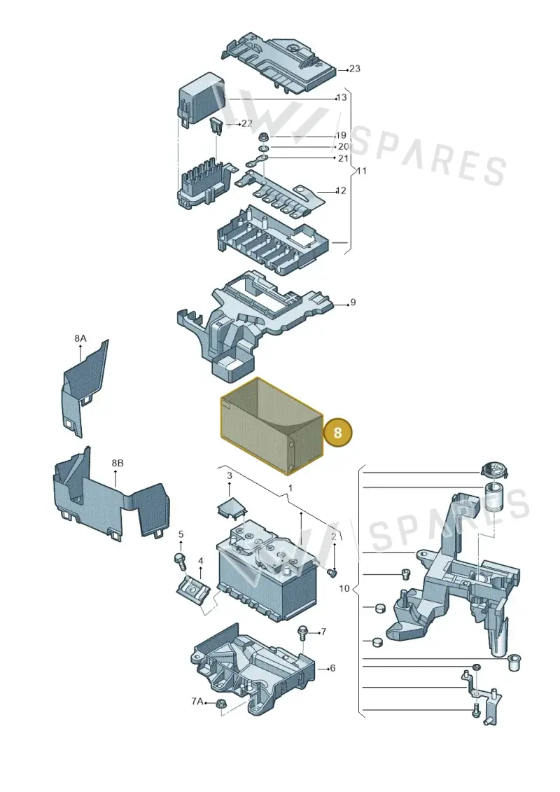 6R0915411B — Volkswagen Polo (2012-2014) diagram 672915200, position 8
