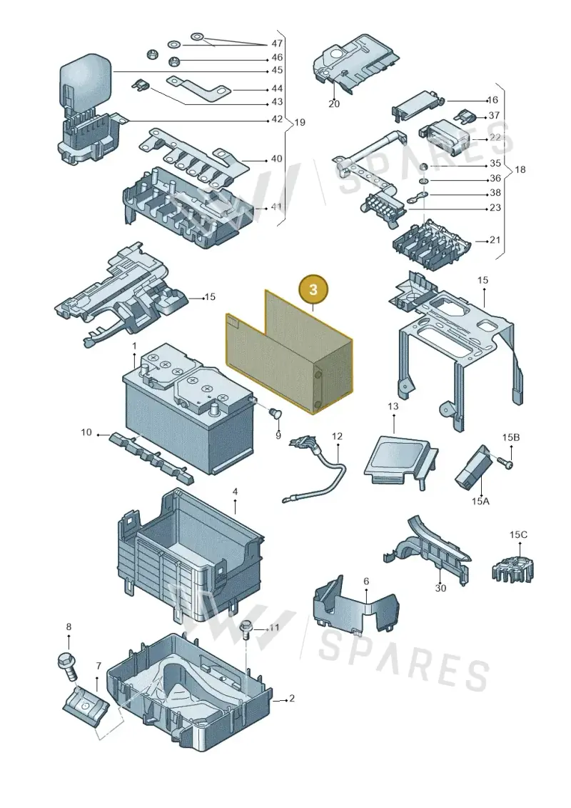 6R0915411B — Skoda Roomster (2010-2015) diagram 697915000, position 3