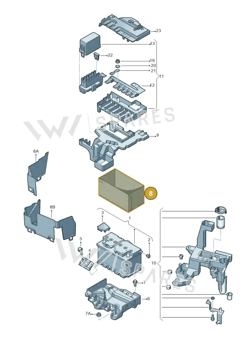6R0915418A — Volkswagen Polo (2012-2014) diagram 672915200, position 8