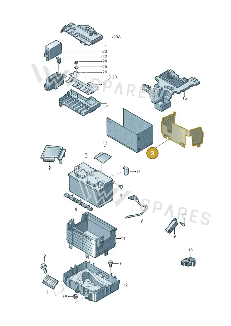 6R0915418A — SEAT Toledo Reference (2012-2015) diagram 740915000, position 3
