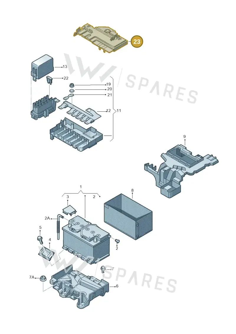 6R0915429A — Volkswagen Polo (2010-2015) diagram 672915000, position 23