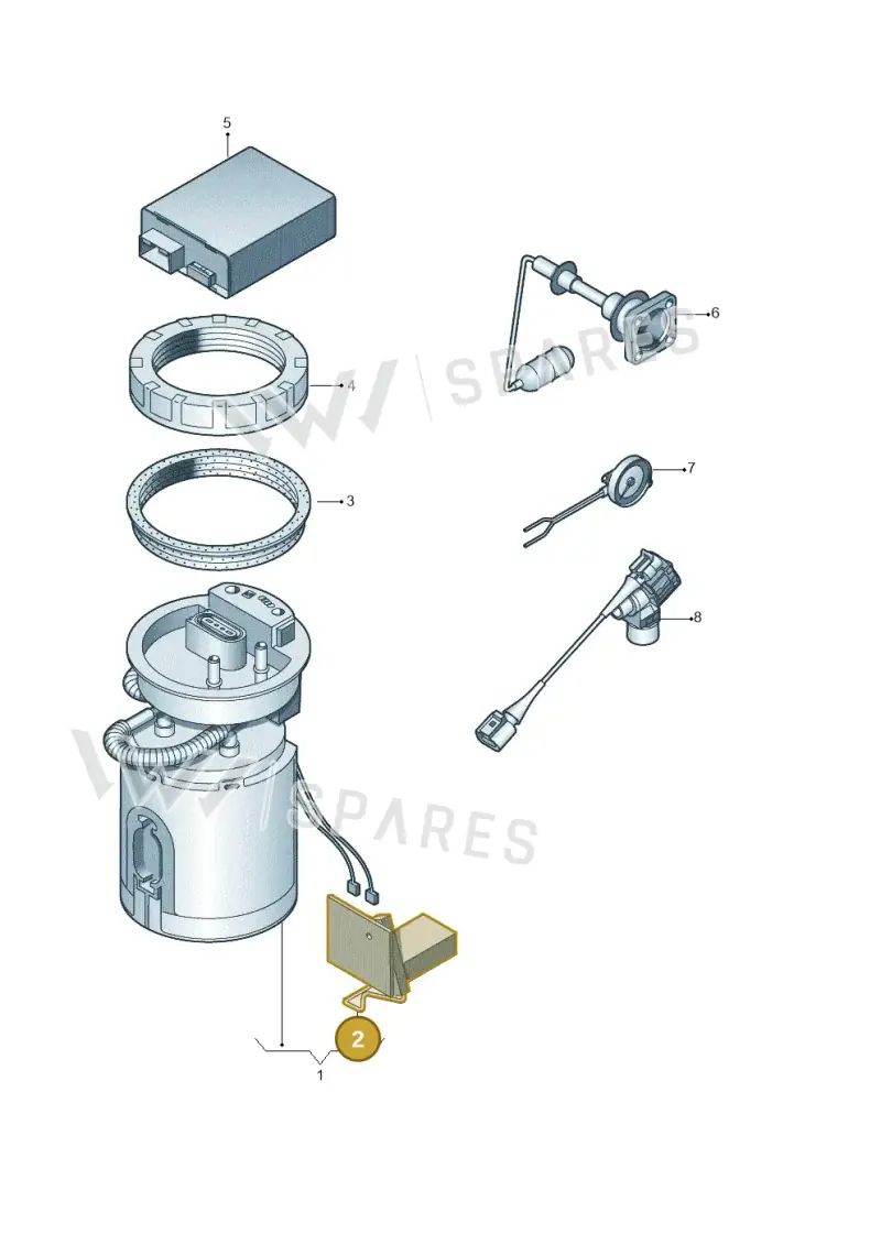 6R0919673B — Audi A1 Sportback (2010-2015) diagram 672919300, position 2