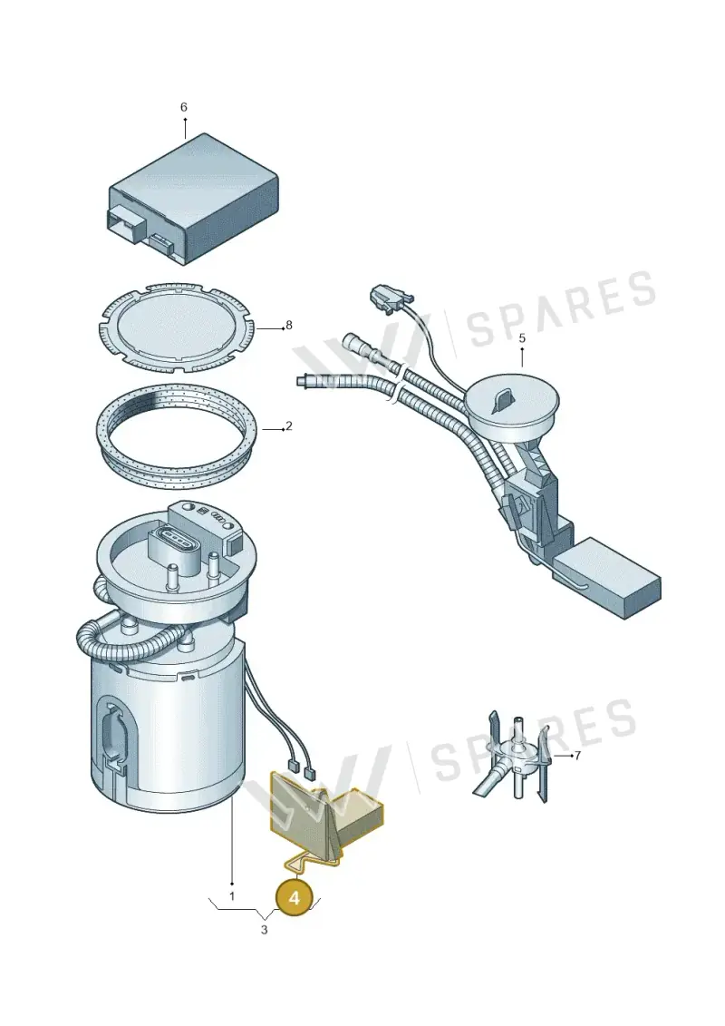 6R0919673C — Volkswagen Polo (2009-2014) diagram 194919300, position 4