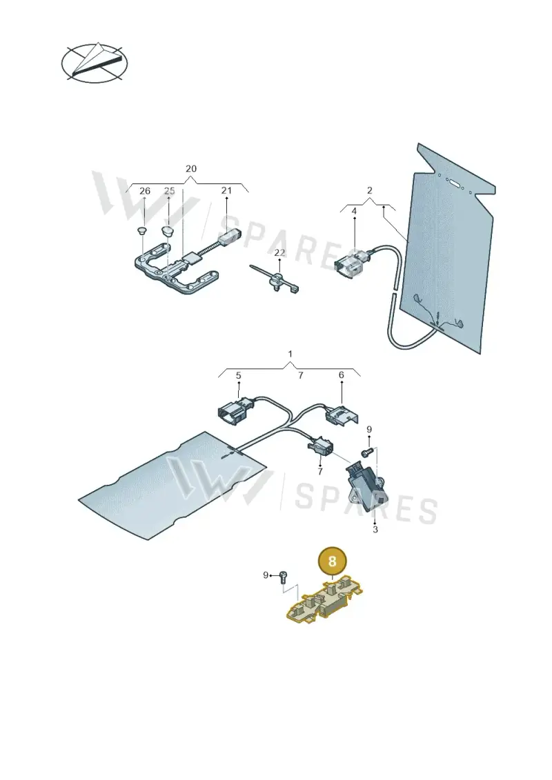6R0937545D — Volkswagen Caddy kombi (2015-2020) diagram 866963000, position 8