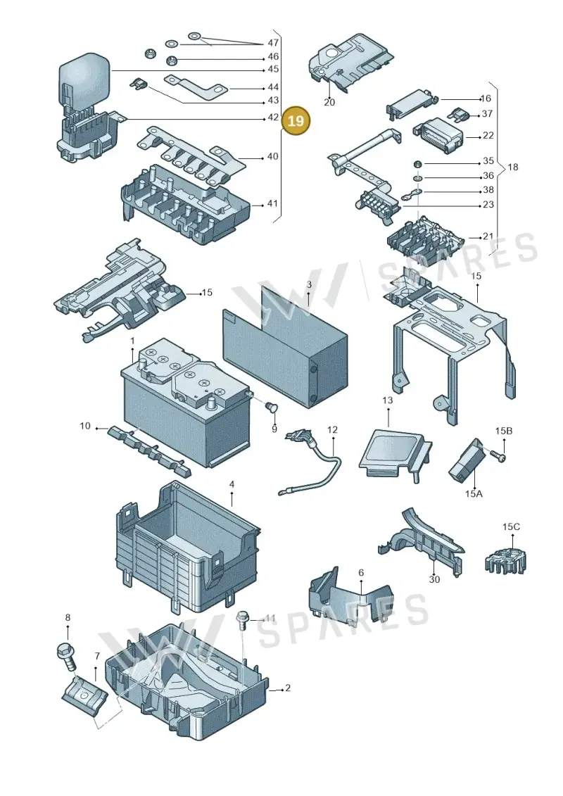 6R0937548E — Skoda Roomster (2010-2015) diagram 697915000, position 19