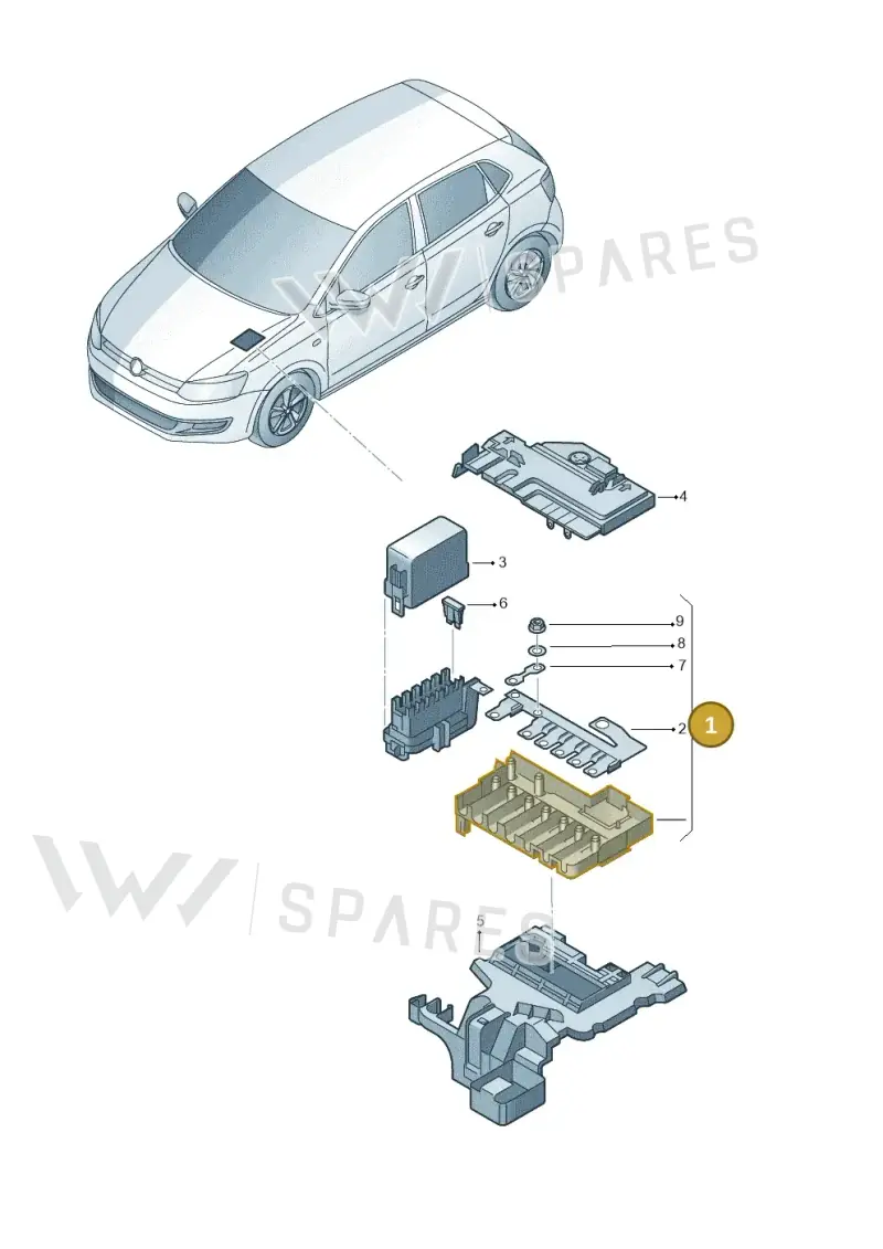 6R0937548F — Volkswagen Polo Vivo (2017-) diagram 495937100, position 1