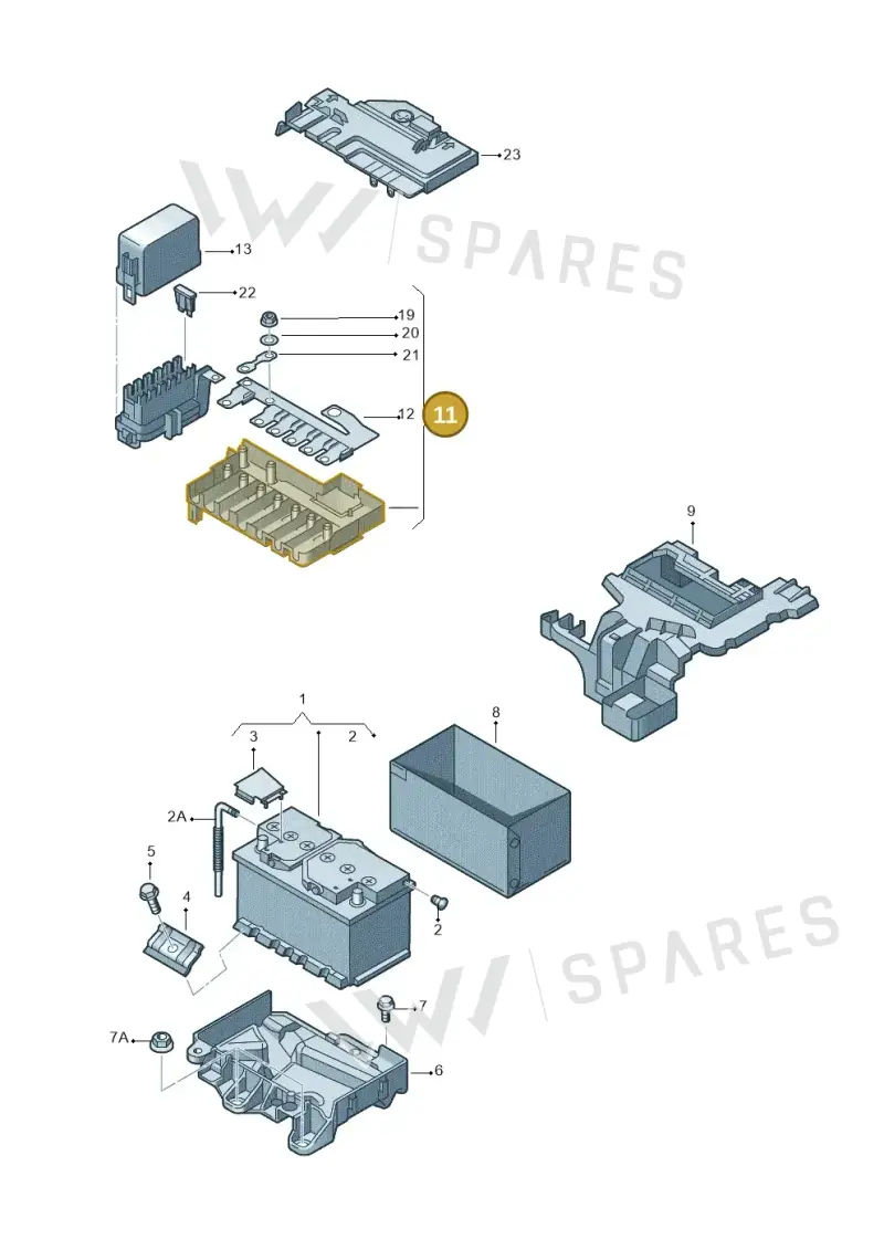 6R0937548F — Volkswagen Polo (2010-2015) diagram 672915000, position 11