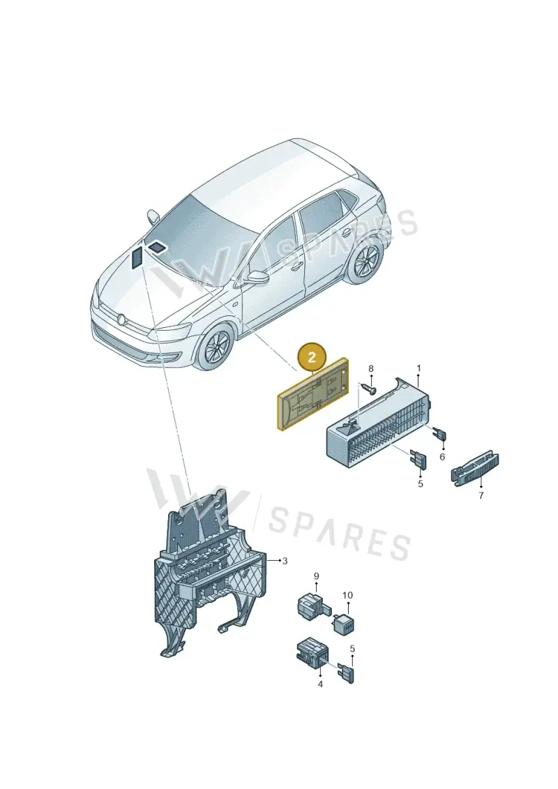 6R0937565 — Volkswagen Polo Vivo (2017-) diagram 495937000, position 2