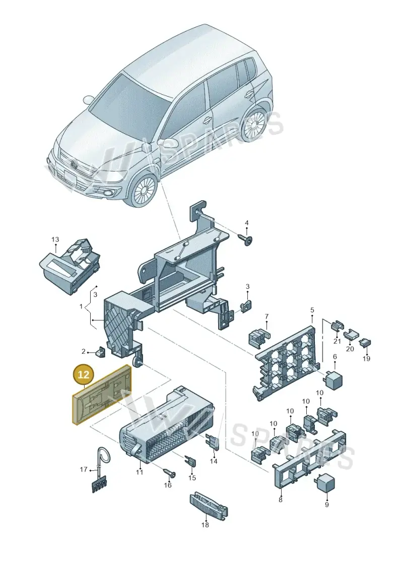 6R0937565 — Volkswagen Tiguan (2011-2018) diagram 719937100, position 12