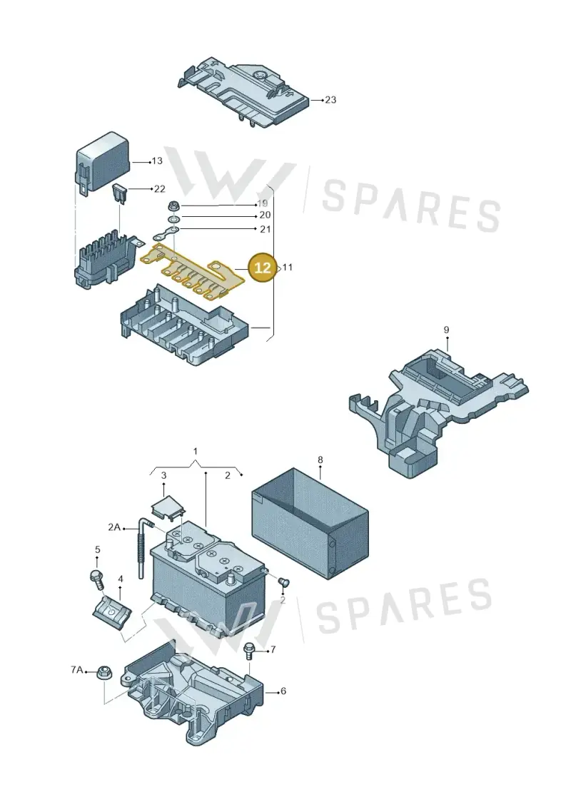 6R0937629 — Volkswagen Polo (2010-2015) diagram 672915000, position 12