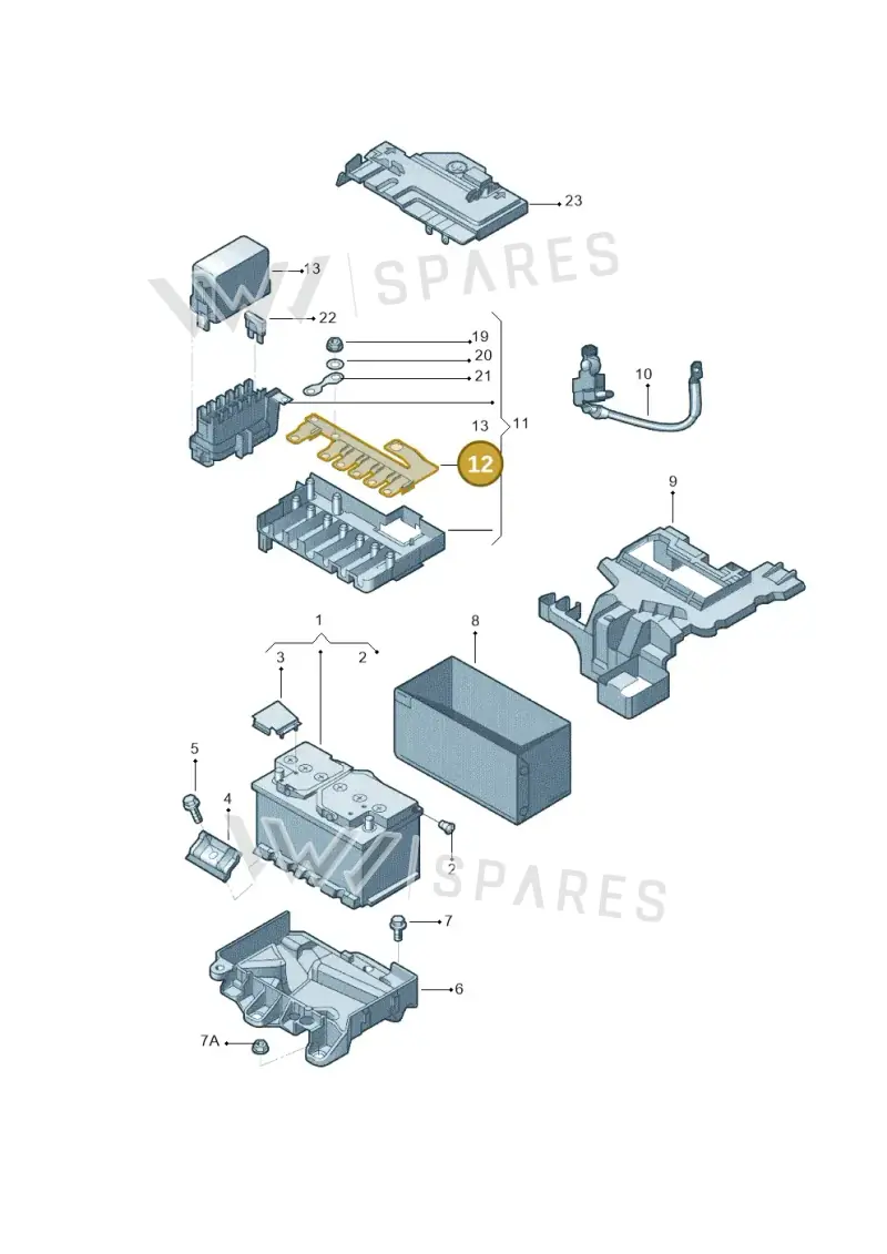 6R0937629 — Skoda Fabia Jingrui (2008-2014) diagram 713915000, position 12