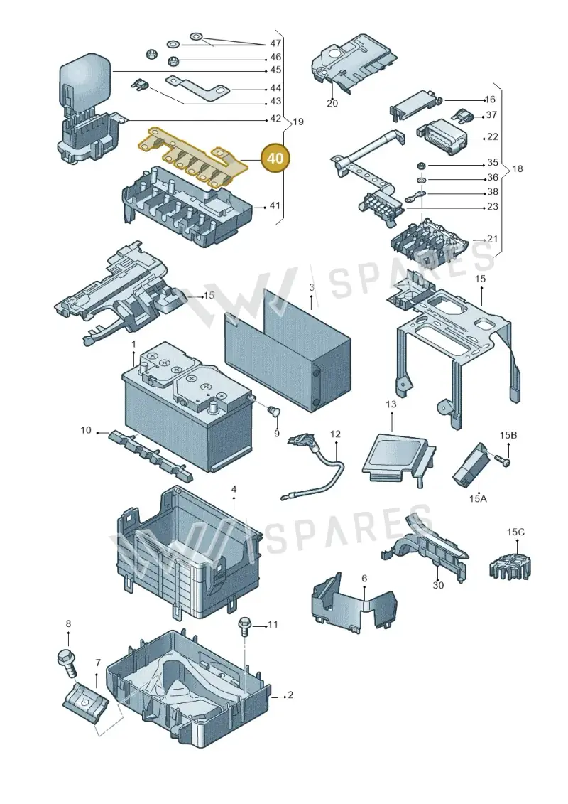 6R0937629B — Skoda Roomster (2010-2015) diagram 697915000, position 40