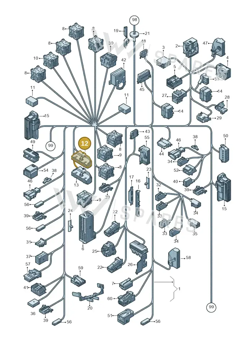 6R0937700 — Volkswagen Polo (2012-2014) diagram 672971830, position 12