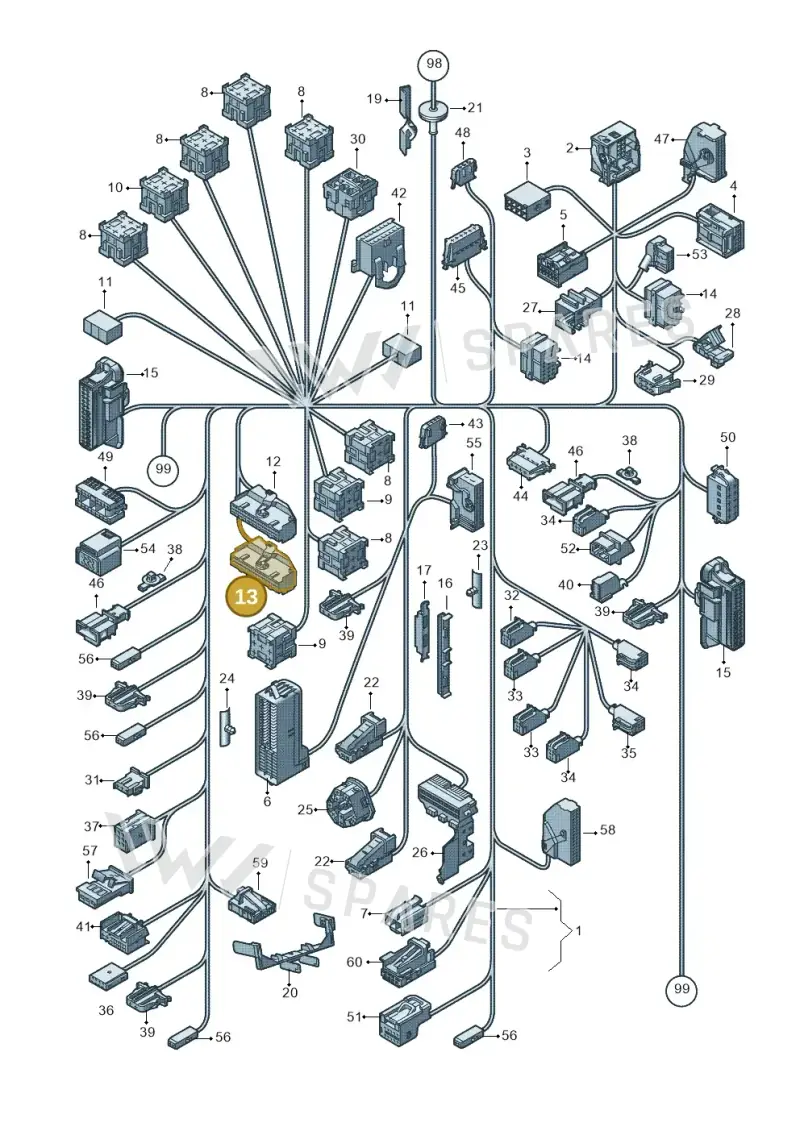 6R0937700A — Volkswagen Polo (2012-2014) diagram 672971830, position 13