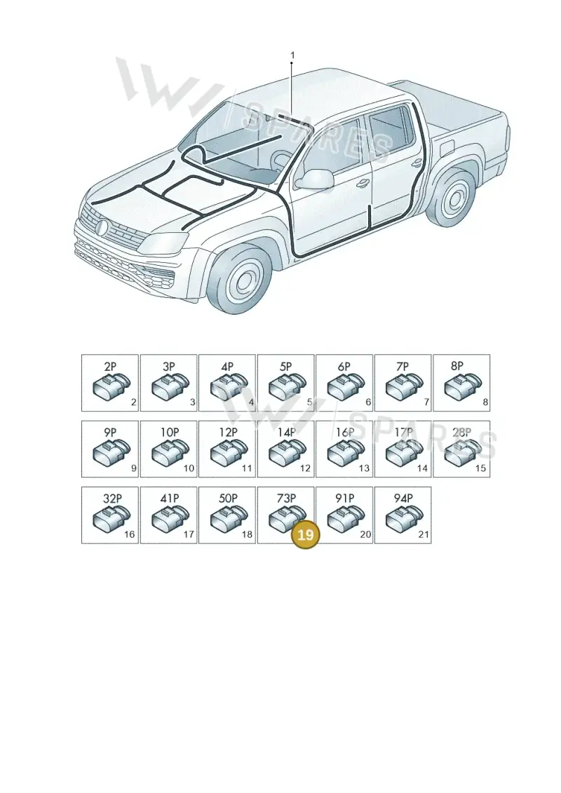 6R0937700A — Volkswagen Amarok twin cab (2016-2022) diagram 894971840, position 19