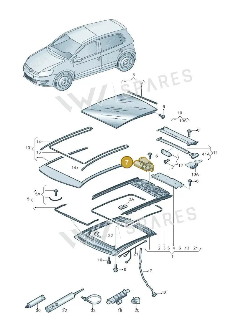6R0959591B — Volkswagen E-up! (2013-2016) diagram 672877000, position 7