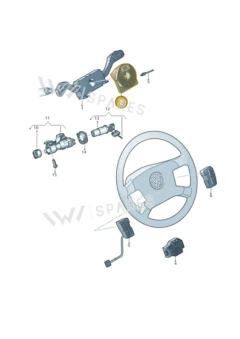 6R0959654 — Volkswagen Amarok twin cab (2012-2016) diagram 683953500, position 2