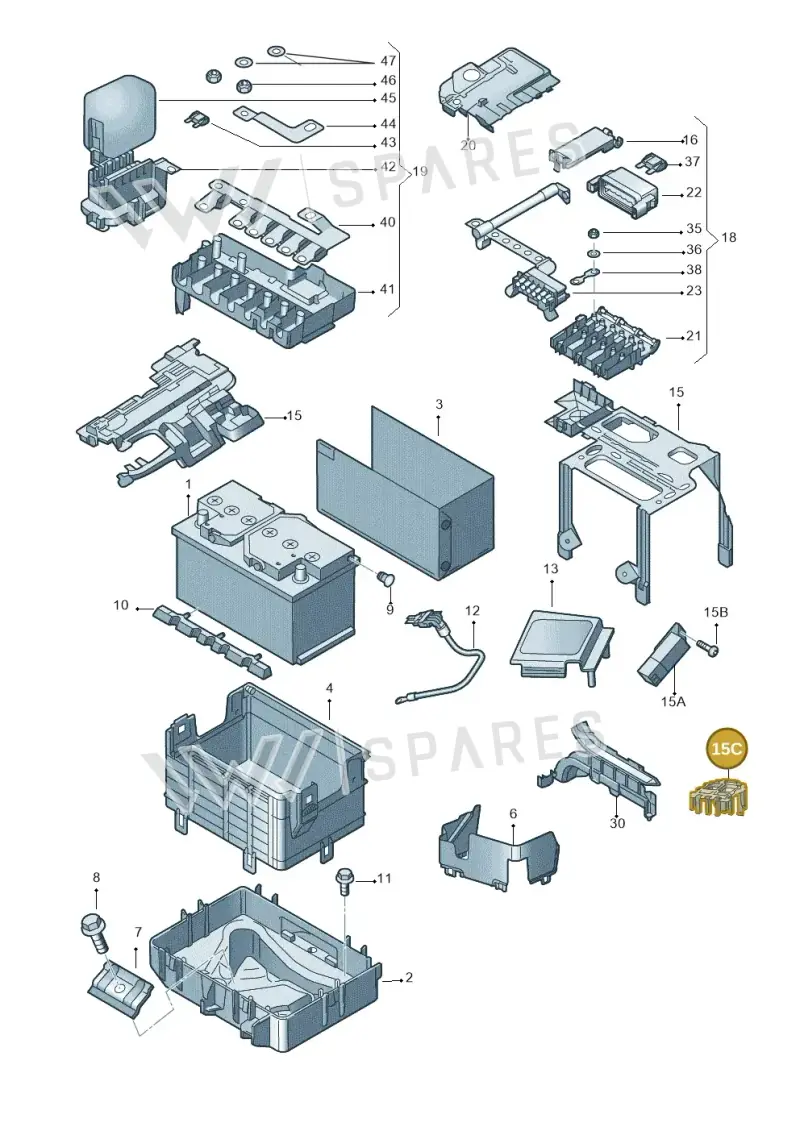 6R0971037 — Skoda Roomster (2010-2015) diagram 697915000, position 15C