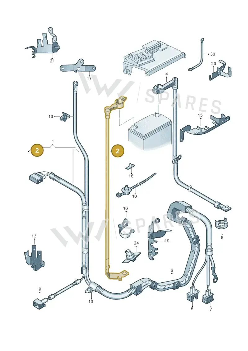 6R0971227 — Volkswagen Polo (2012-2014) diagram 747971650, position 2