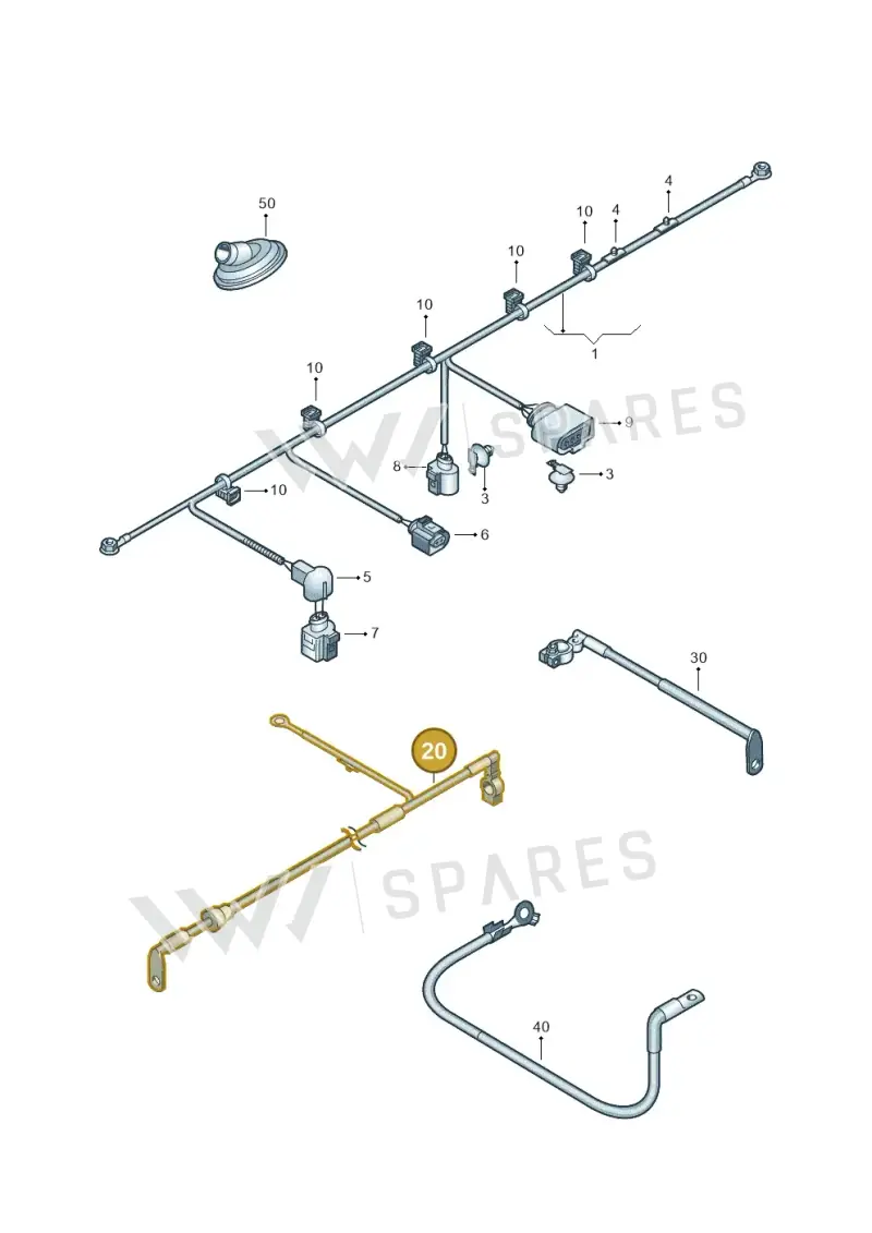 6R0971228E — Skoda Rapid (2012-2022) diagram 419971650, position 20