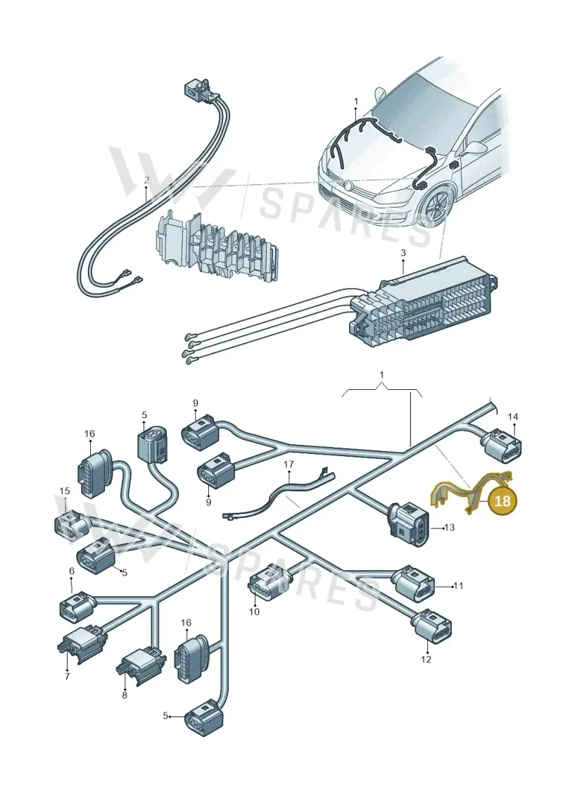 6R0971615L — Volkswagen Polo 1.4 BlueMotion (2014-2017) diagram 773971700, position 18