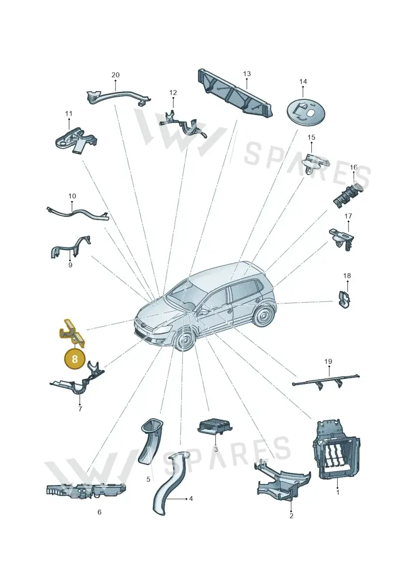 6R0971615M — Volkswagen Polo 1.4 BlueMotion (2014-2017) diagram 773972050, position 8