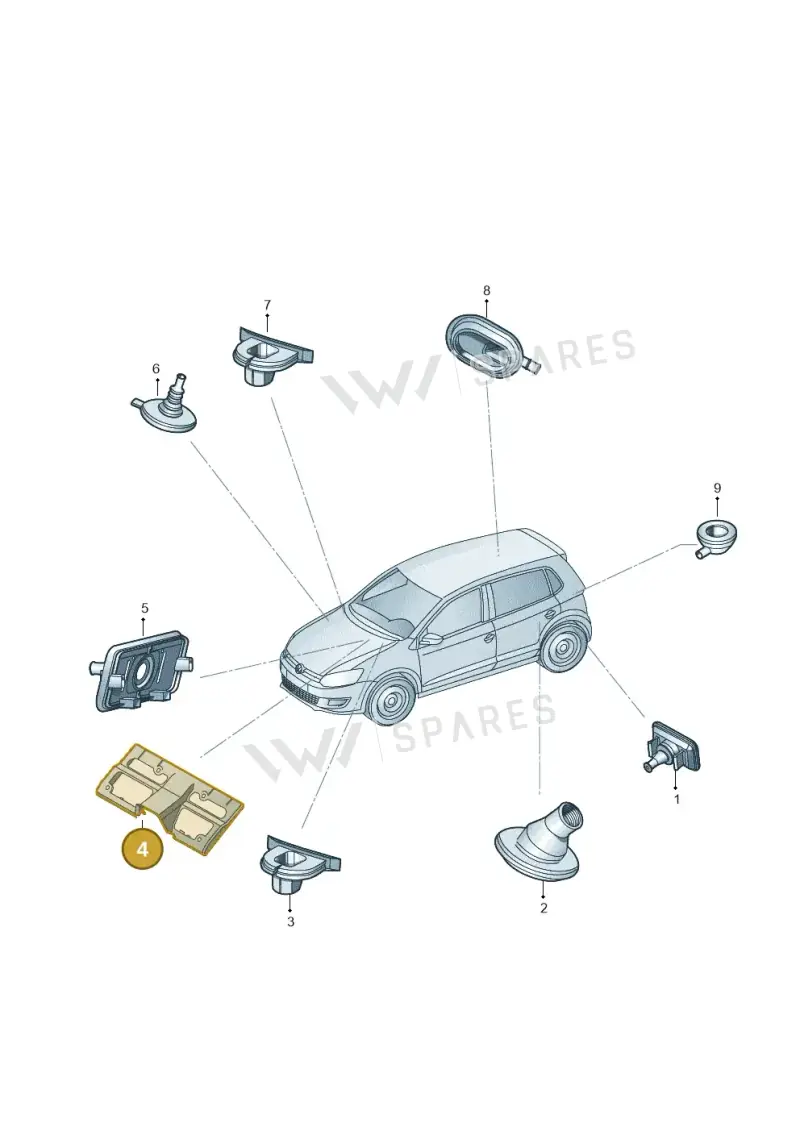 6R0971839 — Volkswagen Polo 1.4 BlueMotion (2014-2017) diagram 773972060, position 4
