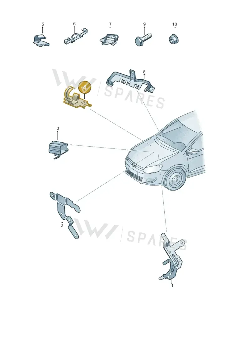 6R0971845K — Volkswagen Polo 1.6 (2015-2020) diagram 873971500, position 4
