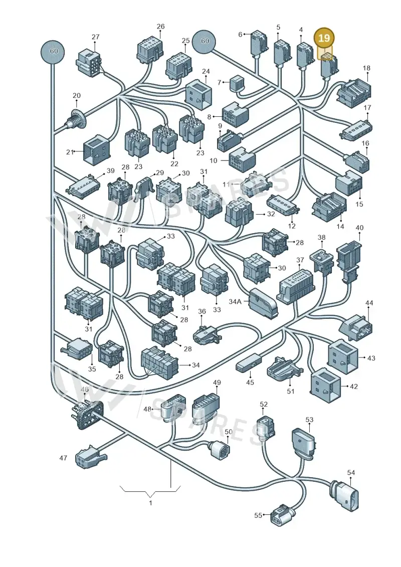 6R0971975A — Volkswagen Transp. caravelle (2011-2015) diagram 679971810, position 19