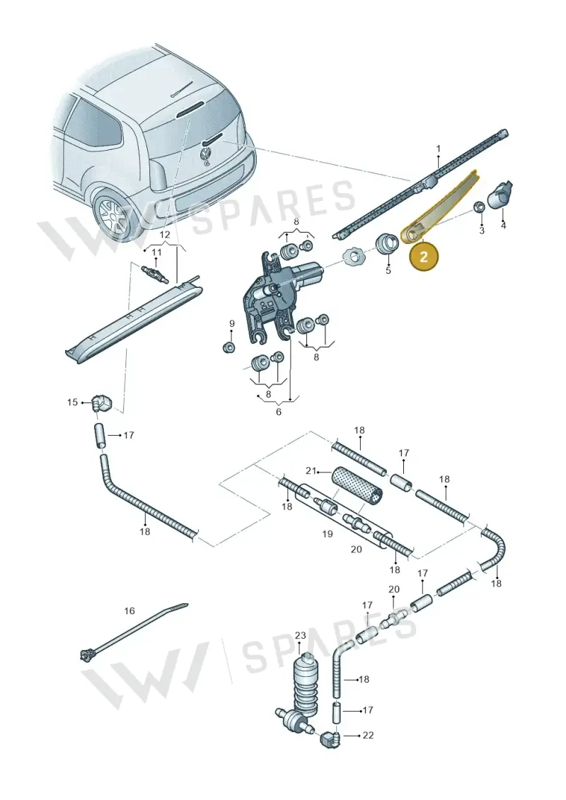 6R6955707B — Volkswagen Up! 1.0 BlueMotion (2016-2023) diagram 772955200, position 2