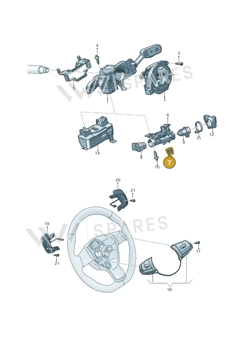 6RA953527 — Volkswagen Transport. multivan (2019-2024) diagram 837953500, position 7