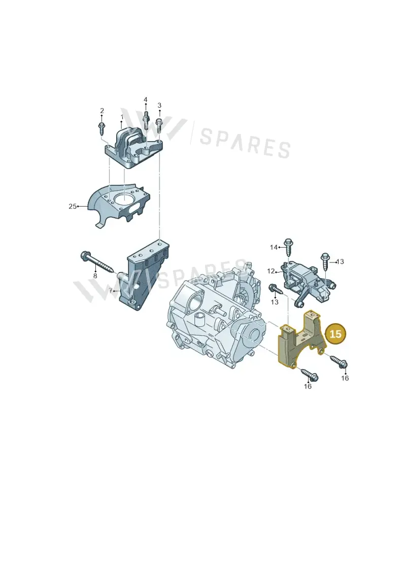 6RF199111 — Volkswagen Ameo 1,0 (2016-2020) diagram 883199250, position 15