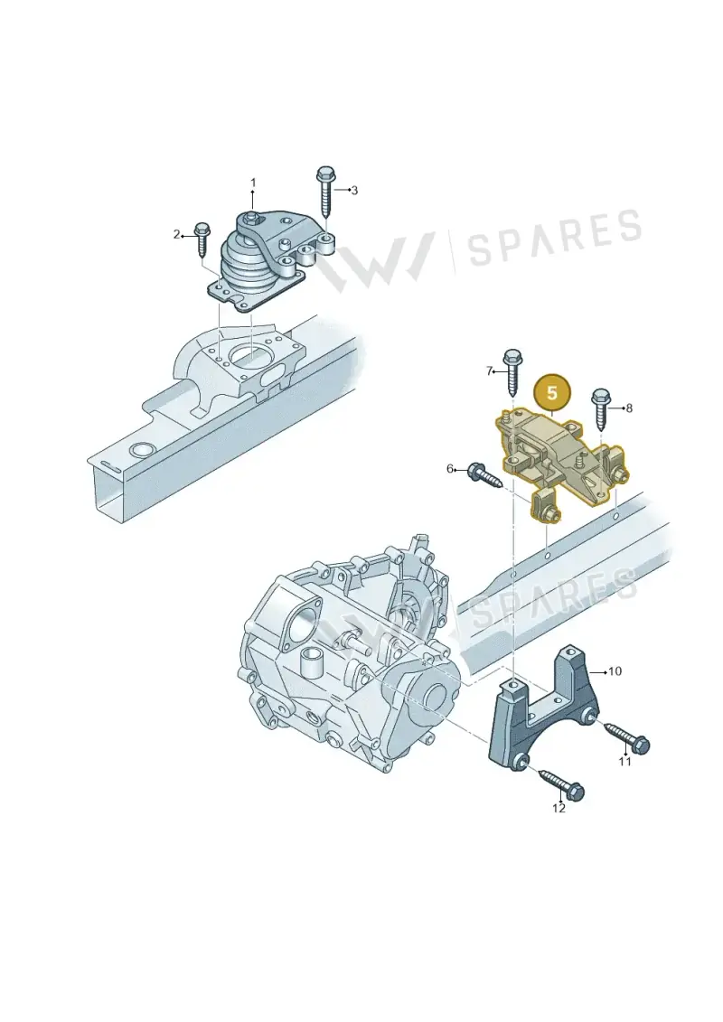 6RF199555H — Volkswagen Polo Vivo (2017-) diagram 495199510, position 5