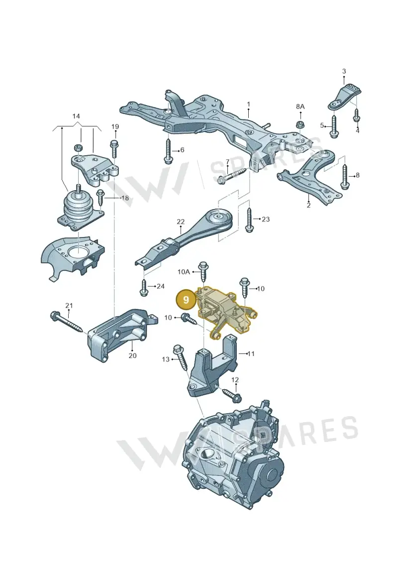 6RF199555H — SEAT Toledo Reference (2012-2015) diagram 657199250, position 9
