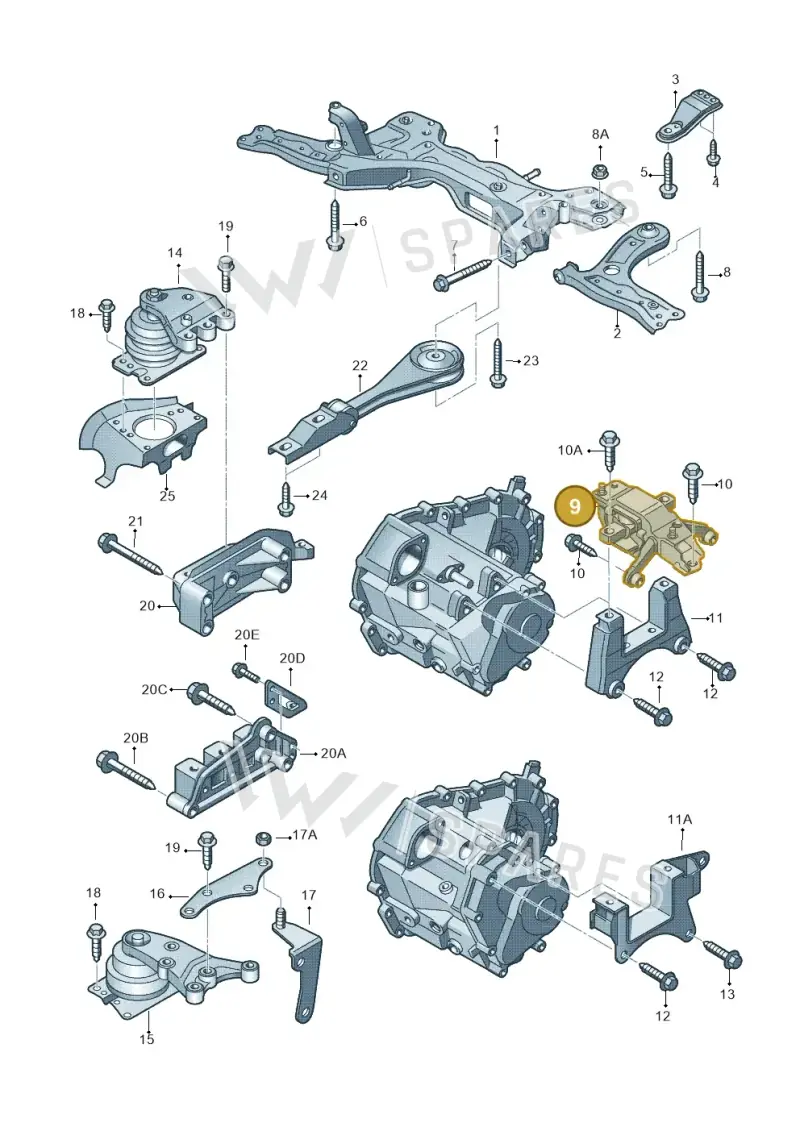 6RF199555H — SEAT Toledo Reference (2012-2015) diagram 672199250, position 9